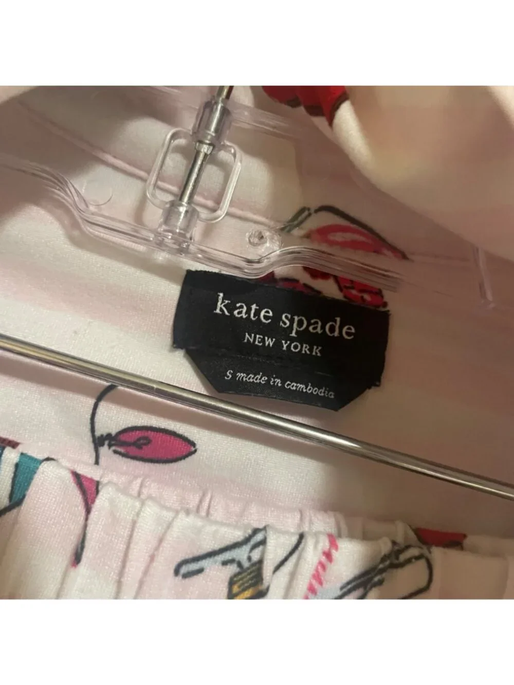 Kate spade pink stripe holiday cocktail lounge